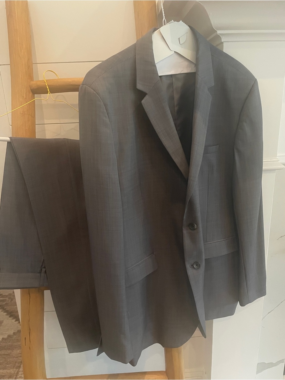 Signature Gray Two-Piece Suit Jacket and Trousers
